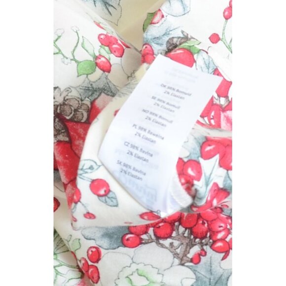 Hell Bunny Festive Poinsettias Midi 50’s Retro Rockabilly Pin-Up Dress Women's L - Picture 12 of 13